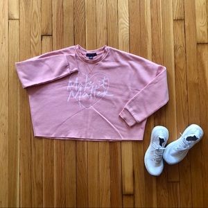 PRIMARK cropped pink sweatshirt